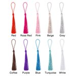 Personligt bokmärke med akvarellblomma, tofs och namn Födelsedagspresent för kvinnor flickor bokälskare