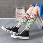 Personalized Family Christmas Crew Socks Knee High Socks Soft Comfort Breathable Socks Christmas Gift for Family Friends