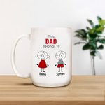 Mug Personnalisé avec Noms des Enfants Thème Famille Cadeau Anniversaire pour Famille