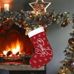 Gepersonaliseerde Peperkoek Man Kerstmuts Kerstkousen met Naam Home Decoratie Gift voor Familie Kids