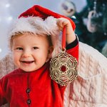 Personalised Christmas Wooden Snowflake Ornament with Name Christmas Tree Decor Christmas Gift for Family Friend