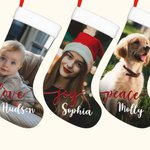 Calza di Natale personalizzata con foto e nome Decorazione dell'albero di Natale Regalo per bambini e famiglia