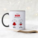 Mug Personnalisé avec Noms des Enfants Thème Famille Cadeau Anniversaire pour Famille