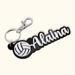 Personalized Volleyball Bag Pack Tag 3D Name Keychain Accessory Back to School Team Gift for Volleyball Player Coach
