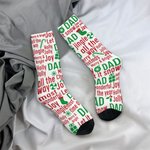Personalized Family Christmas Crew Socks Knee High Socks Soft Comfort Breathable Socks Christmas Gift for Family Friends