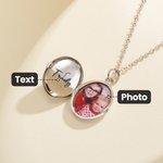 Collana con medaglione personalizzato con testo in memoria per il compleanno e l'anniversario della festa della mamma.