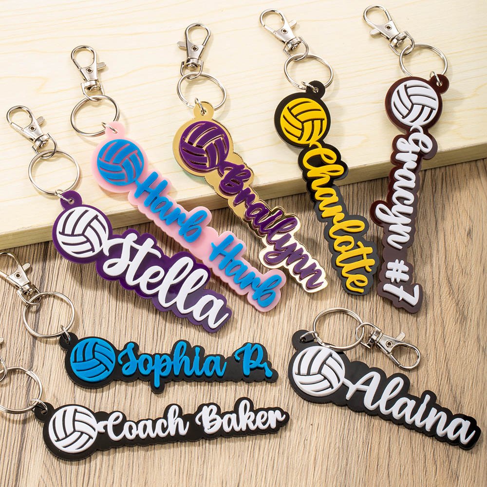 Porte-clés En Forme De Ballon De Volley-ball - Lot De 2, Cadeau Pour Fans De Sport