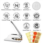 Tampon de Gaufrage Pour Livre Tampon Manuel Personnalisé avec Initiales et Nom Cachet Bibliothèque Librairie Cadeau Noël pour Amoureux de Lecture