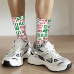 Personalized Family Christmas Crew Socks Knee High Socks Soft Comfort Breathable Socks Christmas Gift for Family Friends