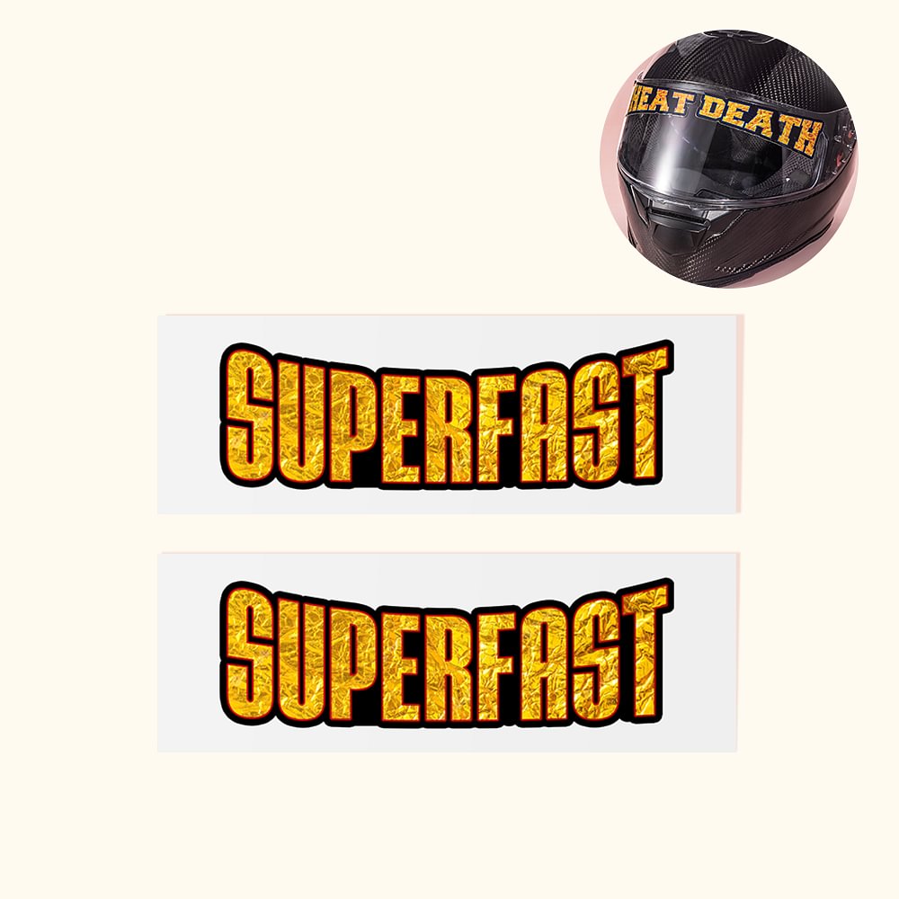 Lot de 2 autocollants de casque imperméables à l'eau Cadeau de Noël et d'anniversaire pour les amoureux de la moto