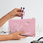 Gepersonaliseerde 12 sterrenbeeld geboorte bloem make-up tasje verjaardag kerst bruiloft cadeau voor moeder vrienden zussen