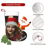 Calza di Natale personalizzata con foto e nome Decorazione dell'albero di Natale Regalo per bambini e famiglia