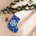 Personalizza le calze di Natale con fiocco di neve con nome Decorazione dell'albero di Natale Borse regalo per bambini Famiglia