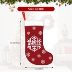 Personalizza le calze di Natale con fiocco di neve con nome Decorazione dell'albero di Natale Borse regalo per bambini Famiglia