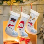 Medias de Navidad personalizadas Muñeco de nieve Copo de nieve de invierno Adorno colgante Chimenea Árbol Decoración Regalo de Navidad para la familia