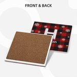 Personalisierter Schottenkaro Schneeflocken Untersetzer mit Initiale und Namen 2er Set Weihnachten Hauseinweihung Geschenk für Familie