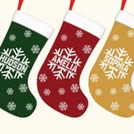 Personalizza le calze di Natale con fiocco di neve con nome Decorazione dell'albero di Natale Borse regalo per bambini Famiglia