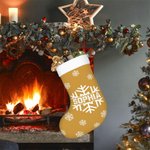 Personalizza le calze di Natale con fiocco di neve con nome Decorazione dell'albero di Natale Borse regalo per bambini Famiglia