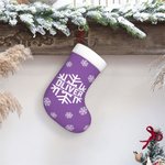 Personalizza le calze di Natale con fiocco di neve con nome Decorazione dell'albero di Natale Borse regalo per bambini Famiglia