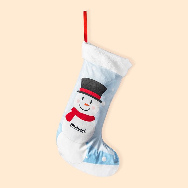 Medias de Navidad personalizadas Muñeco de nieve Copo de nieve de invierno Adorno colgante Chimenea Árbol Decoración Regalo de Navidad para la familia