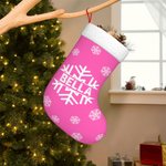 Personalizza le calze di Natale con fiocco di neve con nome Decorazione dell'albero di Natale Borse regalo per bambini Famiglia