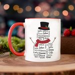 Personalised Cute Snowman Repeating Name Ceramic Mug Christmas Gift for Family