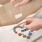 Henkilökohtainen neulonta rakkaus Juutti laukku Knitter varastointi laukku 1-12 lasten nimet lahja äiti isoäiti ompelu harrastaja