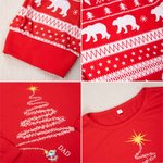 Personalised Christmas Tree and Santa Claus Pattern Family Matching Red Pyjamas Set Christmas Party Gift for Mom Dad Kid Baby Pet