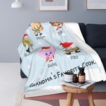 Manta personalizada Grandma's Favorite Cookies Blanket with 1-8 Kid's Names Regalo de Navidad para Madre Abuela