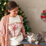 Personalisierte Jolly Vibes Cartoon T-shirt Baby Onesie Familie Weihnachten Retro Schachbrettmuster Kostüm Weihnachten Urlaub Geschenk für Familie Kin