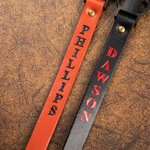 Personalized Engraved Leather Firefighter Helmet Chin Strap with Name Birthday Gift for Firemen