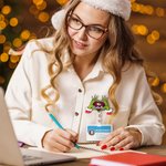 Personalizzato Glitter verde mostro mano cuore retrattile Badge Reel ID Clip Natale regalo divertente per i fan del mostro medico infermiere