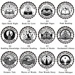 Personalized From the Library of Book Embosser Stamp Scenery Design with Text Birthday Gift for Books Lover Book Club