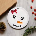 Personalizado Muñeco de Nieve Expresión Adorno Árbol de Navidad Decoración Regalo de Navidad para Amigos Familia Niños