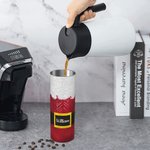 Personalized Christmas Santa 20oz Skinny Tumbler with Lid and Straw Cleaning Brush Christmas Gift for Friend Family