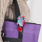 Personalised Glitter Anatomical Heart Retractable Badge Reel with Name and Badge Buddy Appreciation Birthday Gift for Nurse Doctor Medical Staff