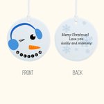 Personalizado Muñeco de Nieve Expresión Adorno Árbol de Navidad Decoración Regalo de Navidad para Amigos Familia Niños