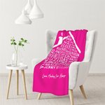 Personalised Love Makes Our House Soft Family Throw Blanket with 1-35 Names and Text Mother's Day Birthday Gift for Grandpa Grandma