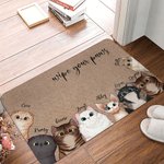Henkilökohtainen pyyhi tassut ovimatto Söpö kissa Avatar Mat Home koristelu joulu syntymäpäivälahja kissan omistaja rakastaja