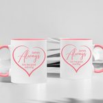 Taza de café personalizada 'Kiss Me Good Morning' con nombre para aniversario o Día de San Valentín para parejas