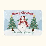 Personalizzato Natale pupazzo di neve tappetino di benvenuto antiscivolo assorbente stuoia della porta regalo di Natale per la famiglia amico