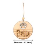 Personalizado 3D de madera hecho a mano ornamento rústico con el nombre de corte regalo de Navidad para la familia amigo