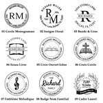 Tampon de Gaufrage Manuel Cadeau Noël Anniversaire pour Amoureux des Livres pour Bibliothèque Librairie