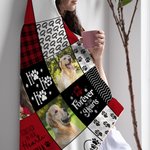 Manta con capucha personalizada para mascota perro gato collage de fotos con nombre Regalo conmemorativo para amante de las mascotas