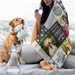 Manta con capucha personalizada para mascota perro gato collage de fotos con nombre Regalo conmemorativo para amante de las mascotas