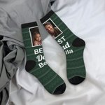 Calzini personalizzati colorati del miglior papà di sempre con foto, morbidi, confortevoli e traspiranti, regalo di Natale e di compleanno per il nonn