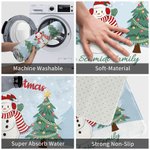 Personalizzato Natale pupazzo di neve tappetino di benvenuto antiscivolo assorbente stuoia della porta regalo di Natale per la famiglia amico