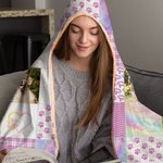 Manta con capucha personalizada para mascota perro gato collage de fotos con nombre Regalo conmemorativo para amante de las mascotas