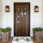 Personalizzato Natale pupazzo di neve tappetino di benvenuto antiscivolo assorbente stuoia della porta regalo di Natale per la famiglia amico