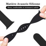 Bracelet de Montre en Silicone avec Nom Personnalisé Cheval et Fer à Cheval pour Apple